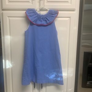 Bella Bliss Blue Dress with Ruffle collar - size 12